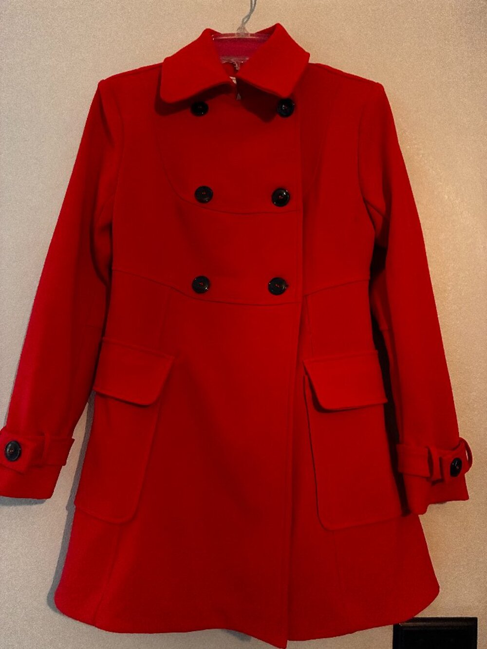 Anthropologie Maeve Fit & Flare Trench Coat Red NWT XS $198